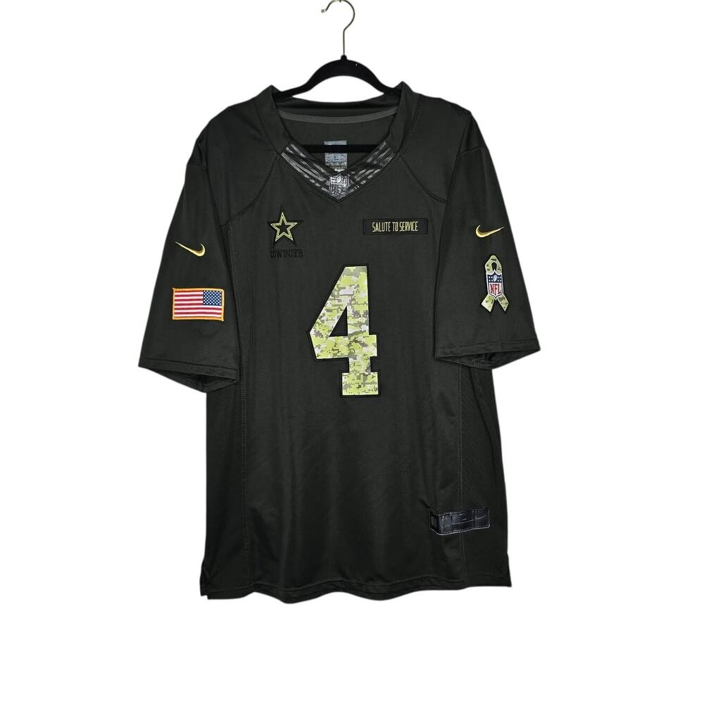 LE-Nike Dallas Cowboys Dak Prescott #4 Salute To Service Football Jersey Mens L
